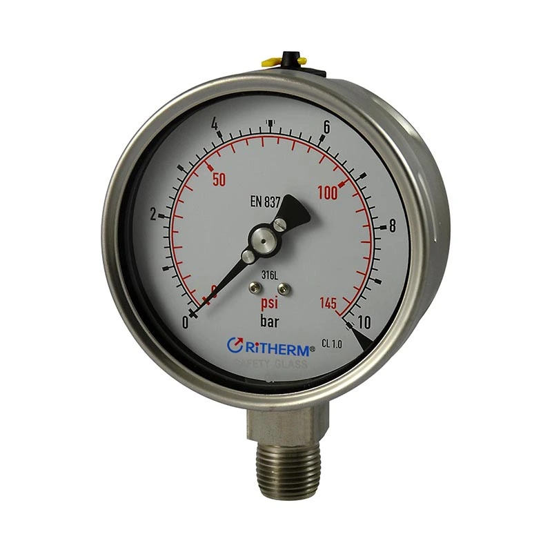 مقياس ضغط من الفولاذ المقاوم للصدأ ملحوم بالليزر